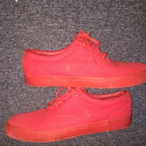 Polo Ralph Lauren all red low tops